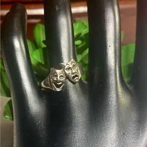 Vintage Comedy & Tragedy Mask Ring
